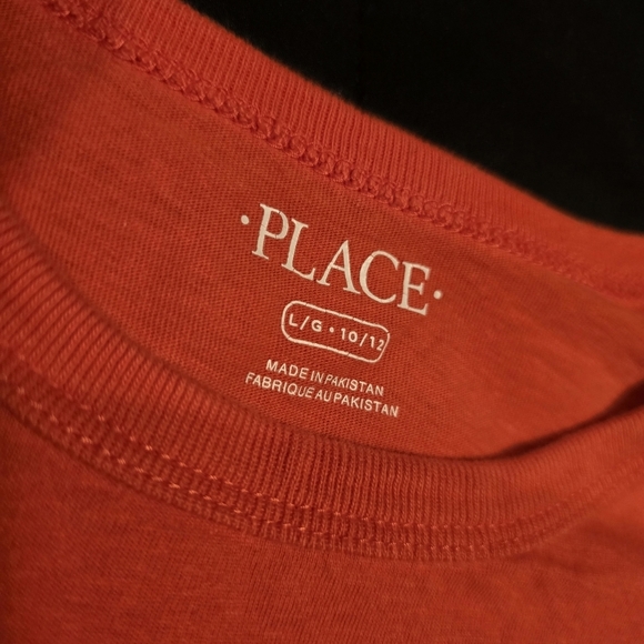 The Childrens Place Boys Pizza Graphic‎ Long Sleeve Shirt Orange Size Large - Picture 5 of 6